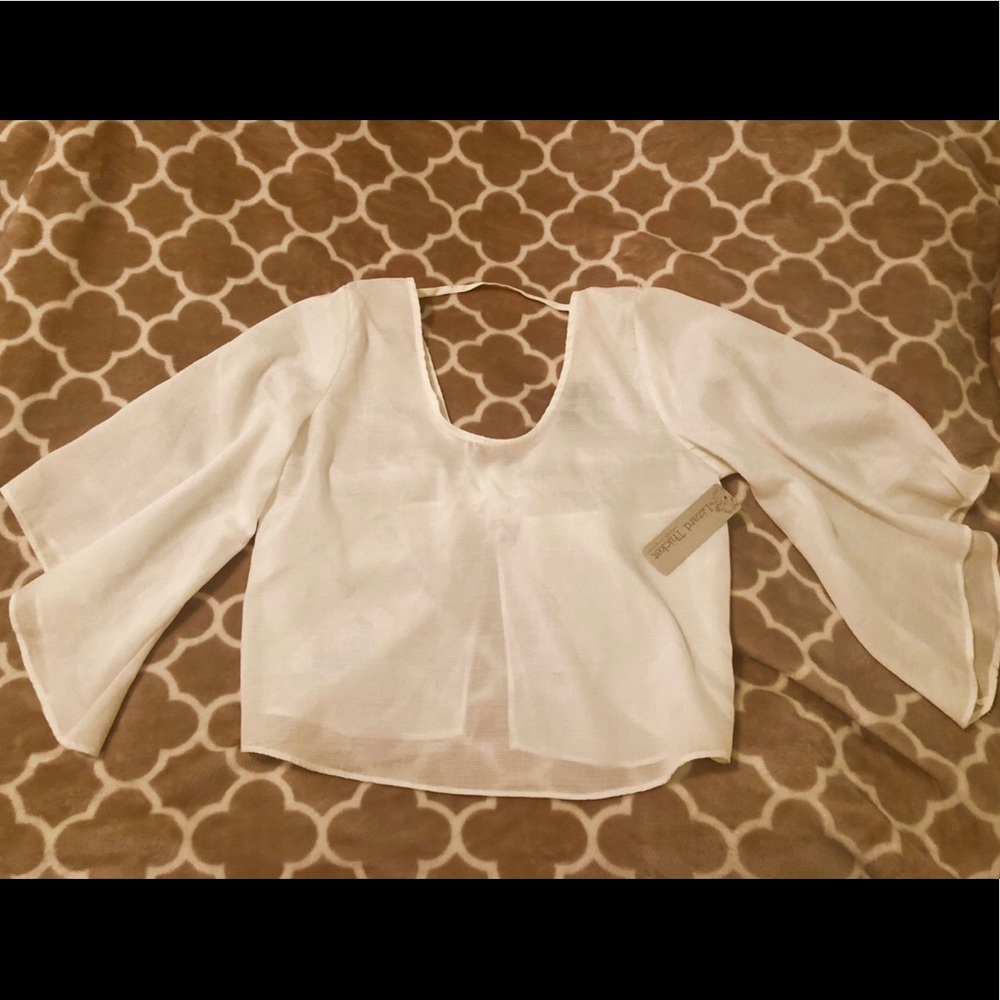 NWT White Top with Open Back